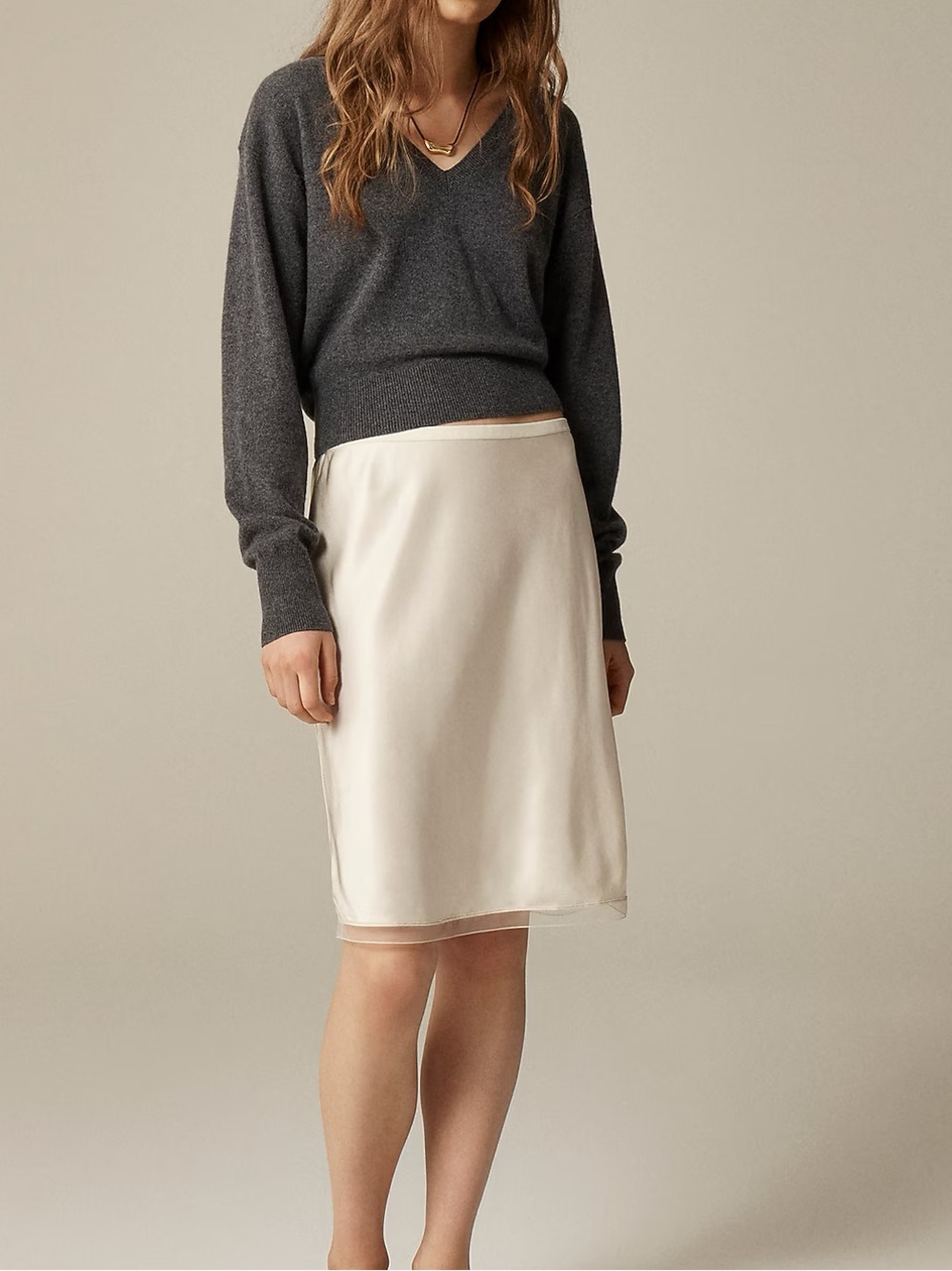 J.Crew Gwen Knee Length Slip Skirt